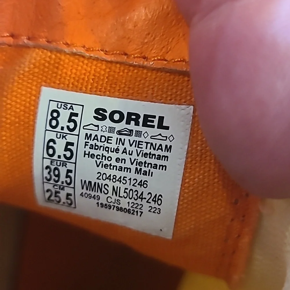 Sorel Joan Now Chelsea Tan Leather Ankle Boots 8.5 - Picture 9 of 9